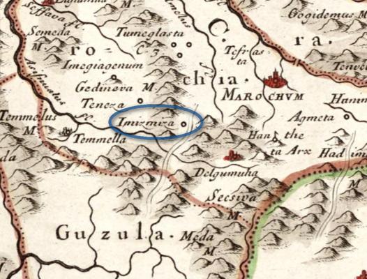 Detail of 1655 Sanson map